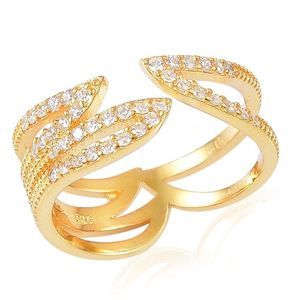 Simulated Yellow Diamond Sterling Silver Open Ring